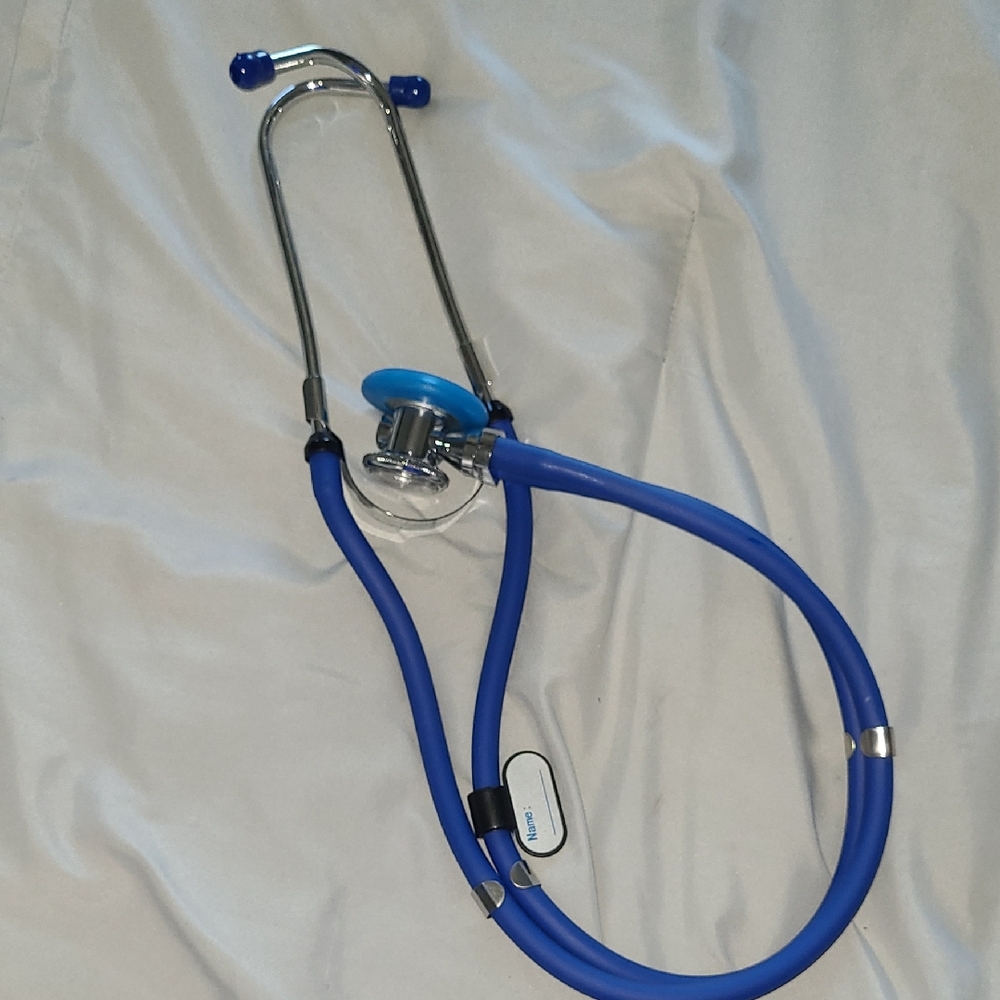 Blue Stethoscope with Silver Accents